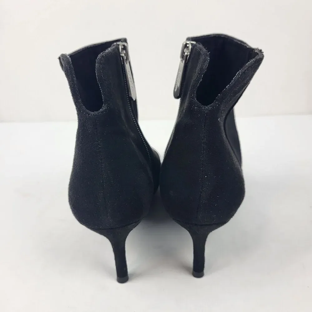 Charles by Charles David Accurate Bootie in Black Faux Suede Size 6.5M